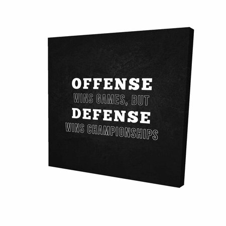 BEGIN HOME DECOR 32 x 32 in. Offense Wins Games-Print on Canvas 2080-3232-QU46